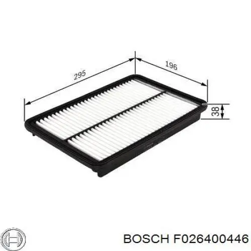 Елемент повітряного фільтра Bosch F026400446 ціна, від 9.39 USD