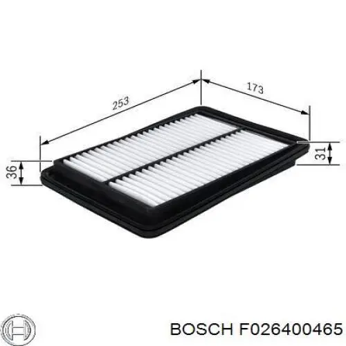 Повітряний фільтр F026400465 Bosch