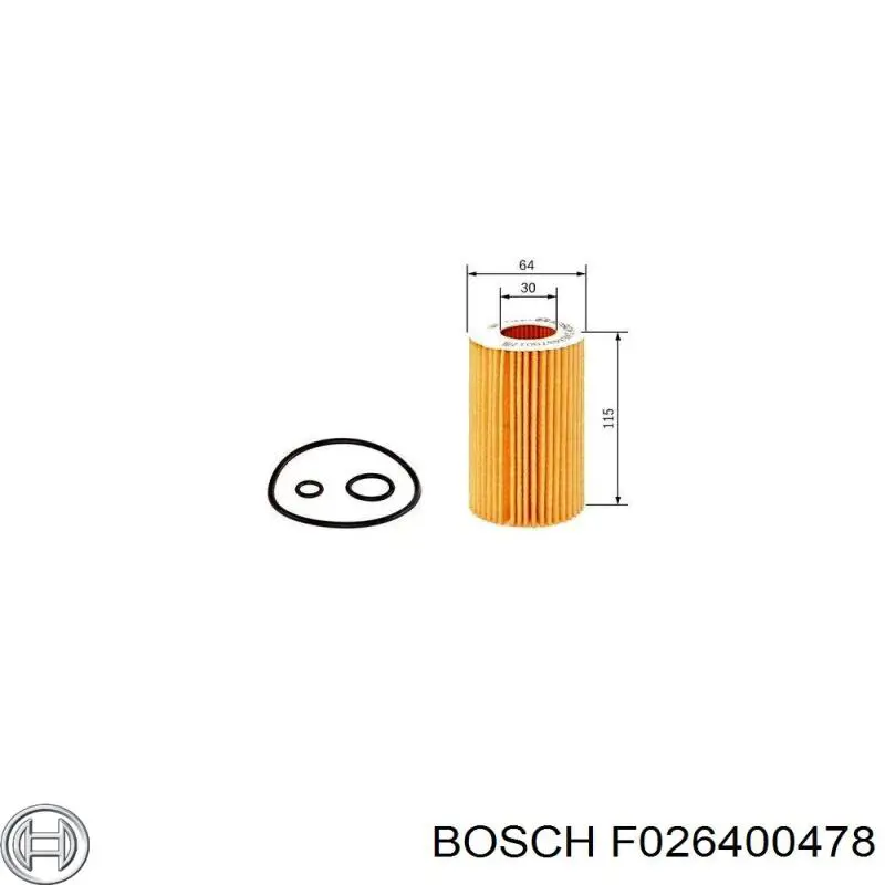 F026400478 Bosch Повітряний фільтр двигуна