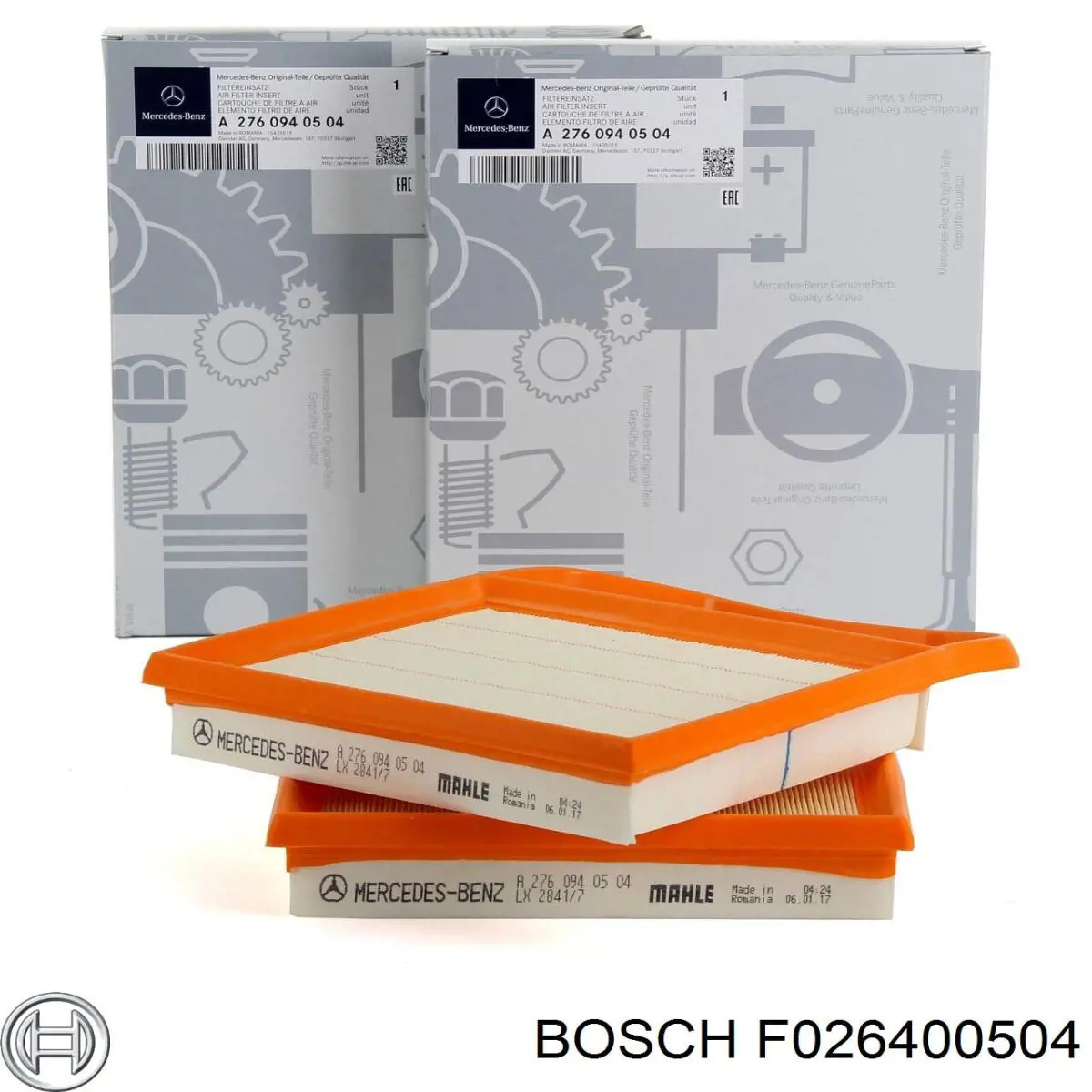 Елемент повітряного фільтра Bosch F026400504 ціна, від 25.47 USD