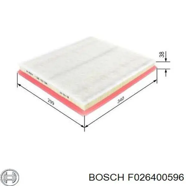 Фільтр повітряний Bosch F026400596