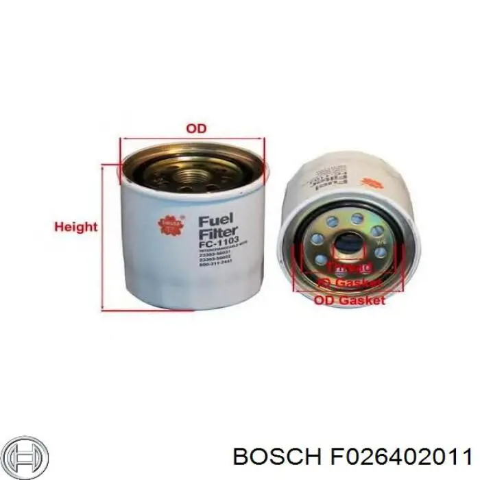 Фільтр тонкого очищення палива Bosch F026402011 ціна, від 13.97 USD
