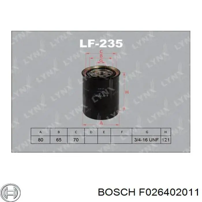 F026402011 Bosch Фільтр палива