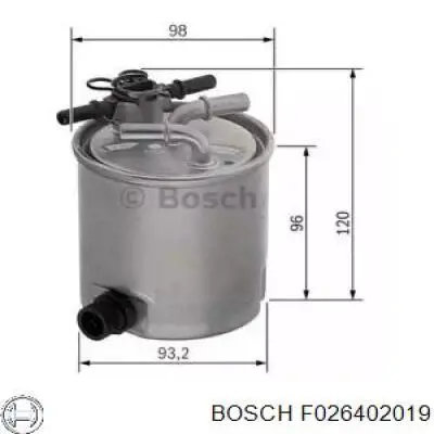 F026402019 Bosch фільтр паливний