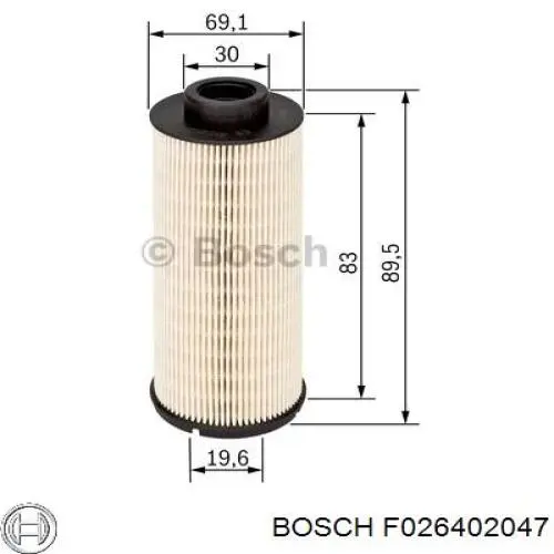F026402047 Bosch Фільтр палива