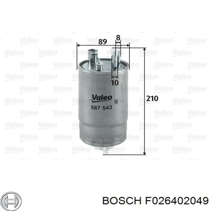 Паливний фільтр F026402049 Bosch