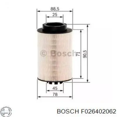 Фільтр паливний Bosch F026402062