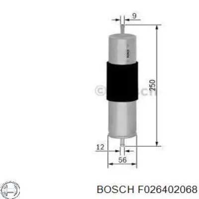 Фільтр тонкого очищення палива Bosch F026402068 ціна, від 18.30 USD