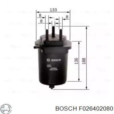 Паливний фільтр F026402080 Bosch