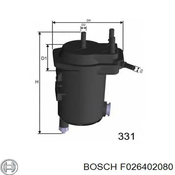 Фільтр тонкого очищення палива Bosch F026402080 ціна, від 25.09 USD