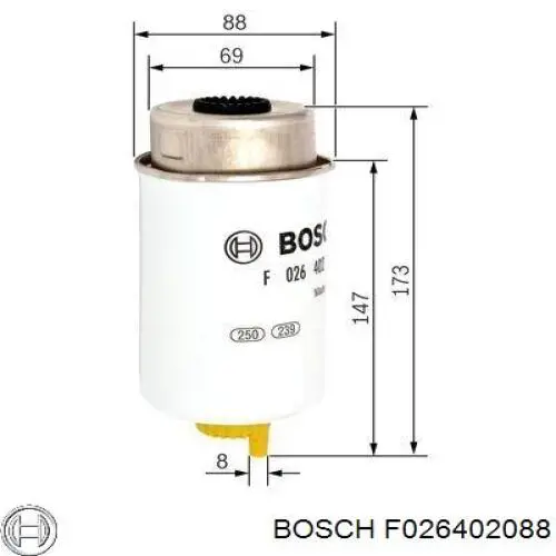 F026402088 Bosch Фільтр палива