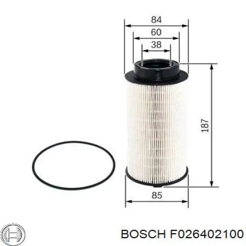Фільтр паливний Bosch F026402100