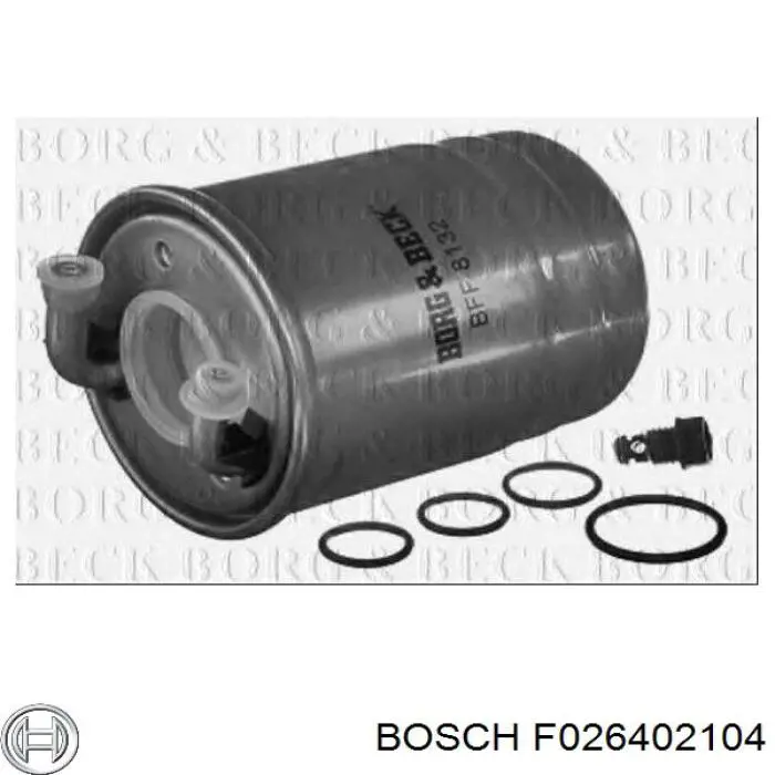 Фільтр тонкого очищення палива Bosch F026402104 ціна, від 28.07 USD
