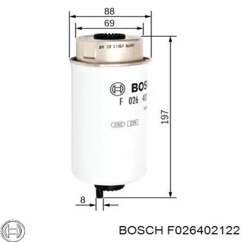 F026402122 Bosch Фільтр палива
