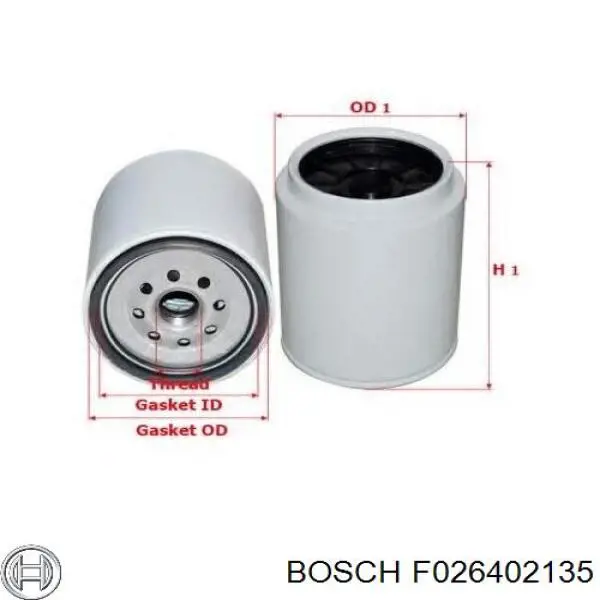 Фільтр паливний Bosch F026402135