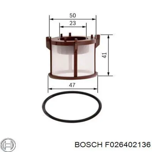 F026402136 Bosch фільтр паливний
