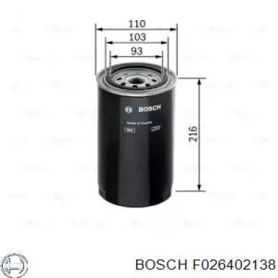 Паливний фільтр F026402138 Bosch