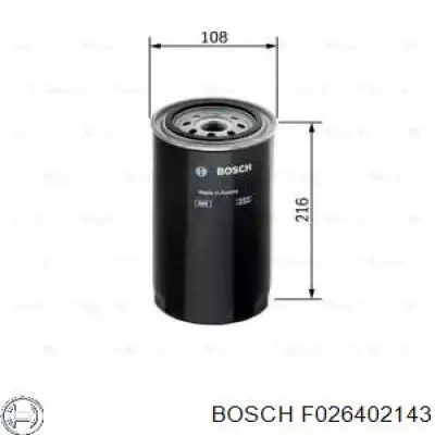 Паливний фільтр F026402143 Bosch