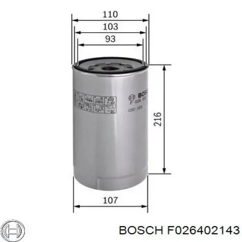 Фільтр паливний Bosch F026402143