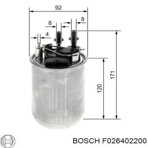 Фільтр паливний Bosch F026402200