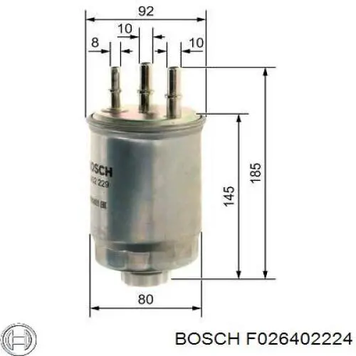 Фільтр паливний F026402224 Bosch