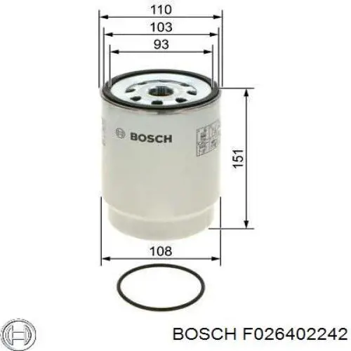 Фільтр паливний F026402242 Bosch