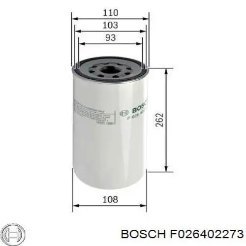 F026402273 Bosch Фільтр палива