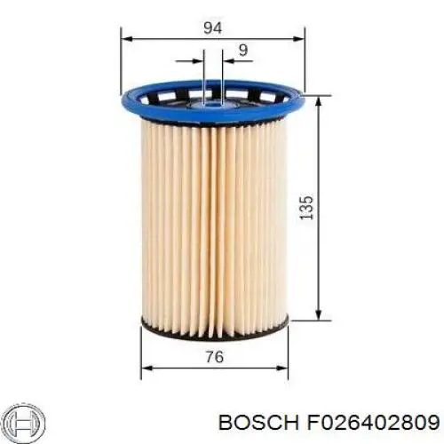 Фільтр тонкого очищення палива Bosch F026402809 ціна, від 19.75 USD
