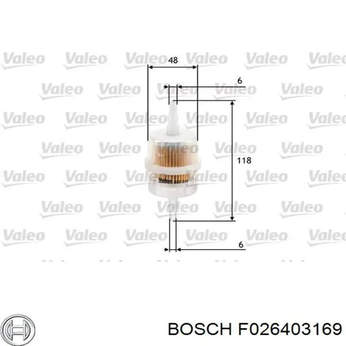 F026403169 Bosch фільтр паливний