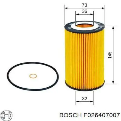 F026407007 Bosch фільтр масляний