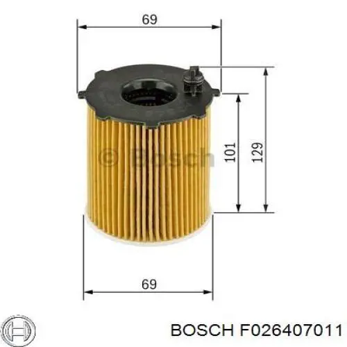 F026407011 Bosch фільтр масляний