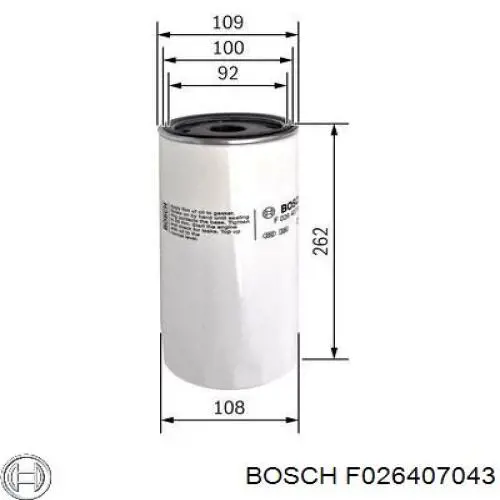 Фільтр масляний Bosch F026407043