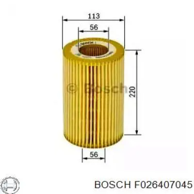 Масляний фільтр двигуна Bosch F026407045 ціна, від 20.87 USD