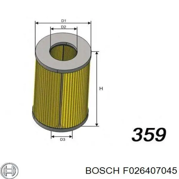 Фільтр масляний Bosch F026407045
