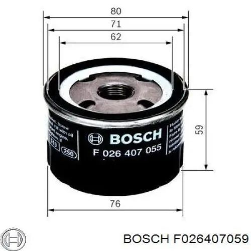 F026407059 Bosch Фільтр масла