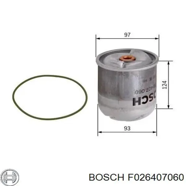 Фільтр масляний Bosch F026407060