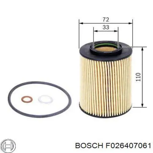 F026407061 Bosch фільтр масляний