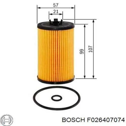 F026407074 Bosch фільтр масляний