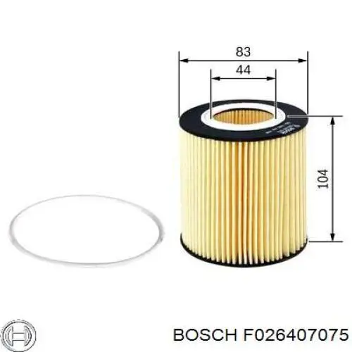 F026407075 Bosch фільтр масляний