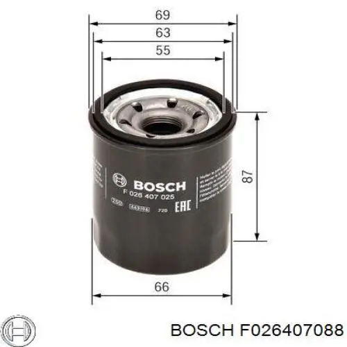 F026407088 Bosch фільтр масляний