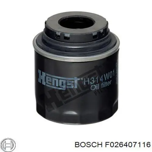 Масляний фільтр двигуна Bosch F026407116 ціна, від 10.70 USD