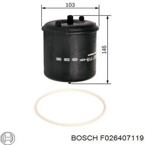 F026407119 Bosch фільтр масляний