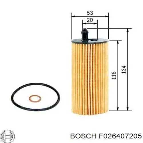 Фільтр масляний Bosch F026407205