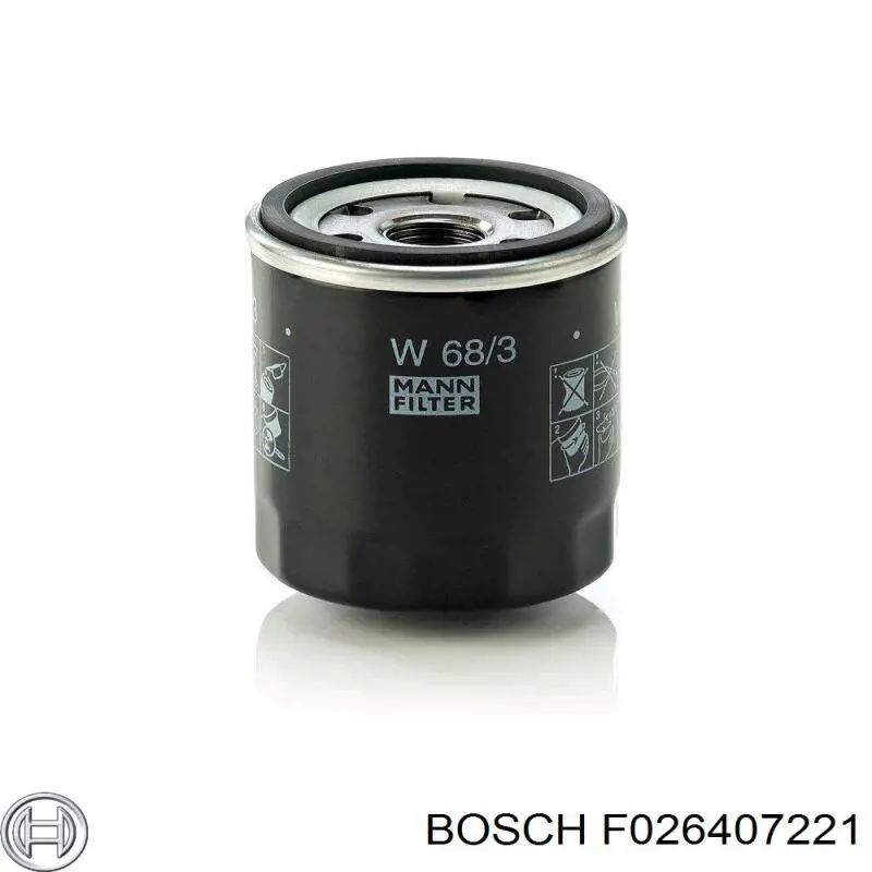 Масляний фільтр двигуна Bosch F026407221 ціна, від 4.22 USD