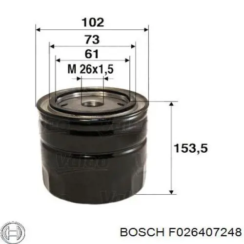 F026407248 Bosch Фільтр масла