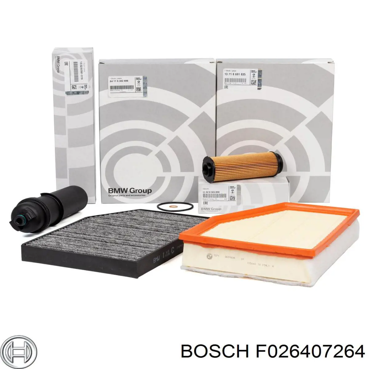 Масляний фільтр двигуна Bosch F026407264 ціна, від 12.71 USD