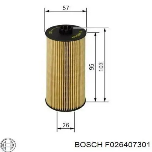 F026407301 Bosch фільтр масляний