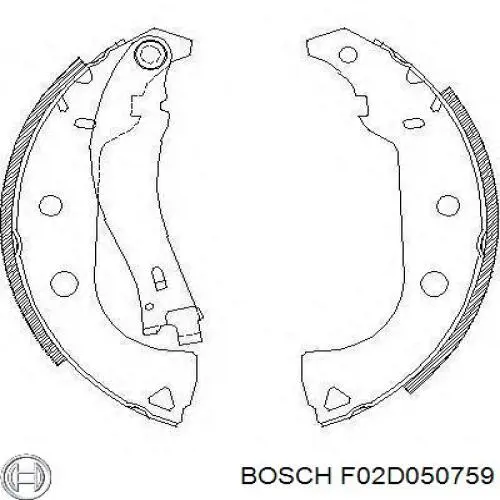 Розтискний механізм колодок гальма стоянки F02D050759 Bosch