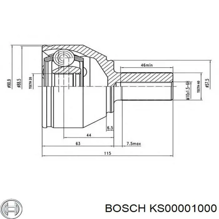 Кермова рейка Bosch KS00004156