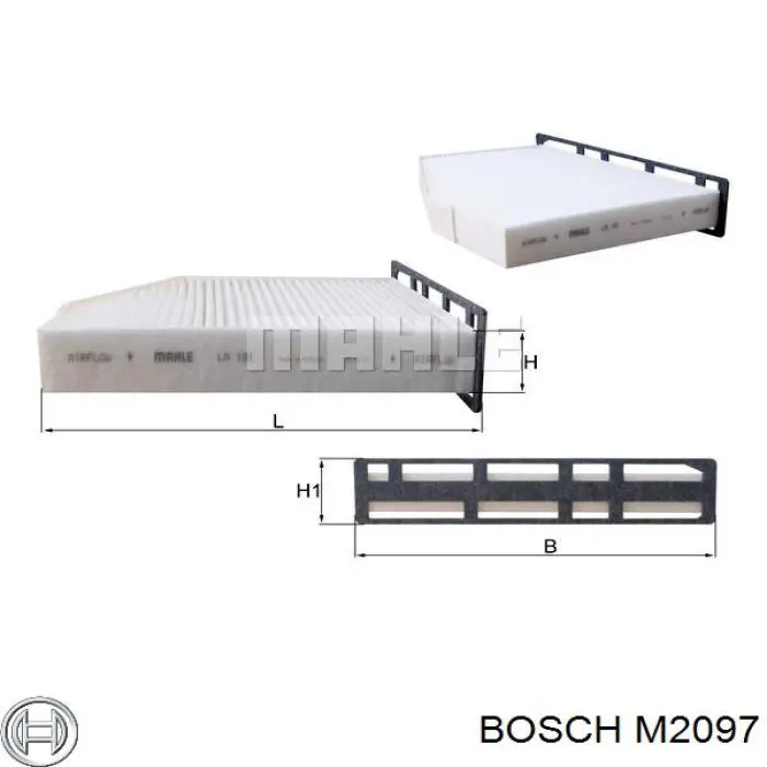 Фільтр повітряний обігрівача Bosch M2097 ціна, від 10.43 USD
